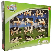 1:32 Pack Of 12 Lying / Standing Cows