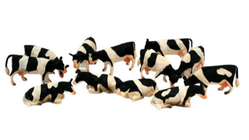 1:32 Pack Of 12 Lying / Standing Cows