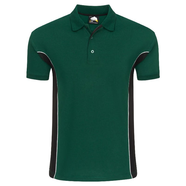 1180 ORN SILVERSWIFT TWO TONE POLOSHIRT - BOTTLE GREEN/BLACK