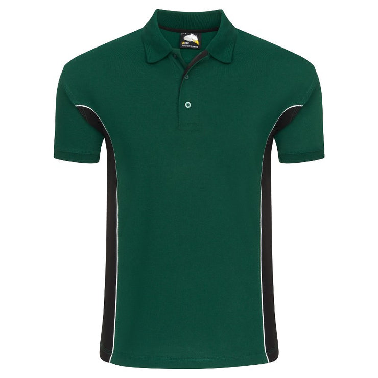 1180 ORN SILVERSWIFT TWO TONE POLOSHIRT - BOTTLE GREEN/BLACK