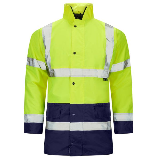Supertouch Hi Vis 2 Tone Parka - Yellow / Blue