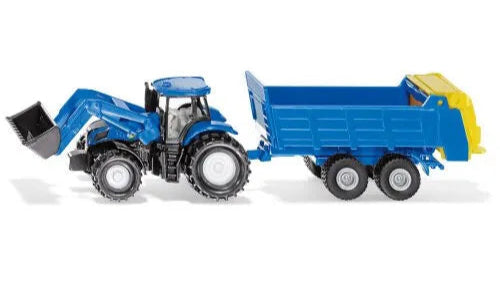1:87 Mini New Holland with Loader & Manure Spreader