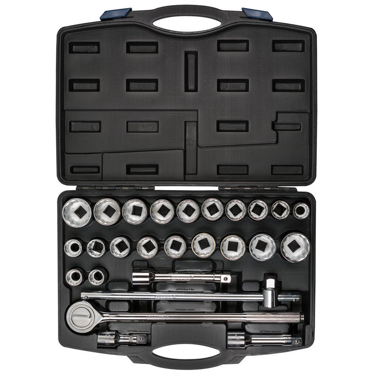 HI-TORQ Combined MM/AF Socket Set, 3/4" Sq. Dr., Black