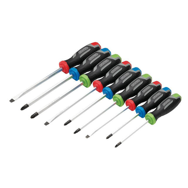 Pound Through Soft Grip 9 Piece Screwdriver Set