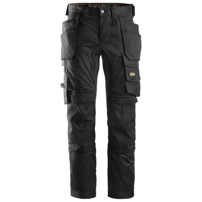 Snickers 6241 AllRoundWork Stretch Trousers Holster Pocket – BLACK/BLACK