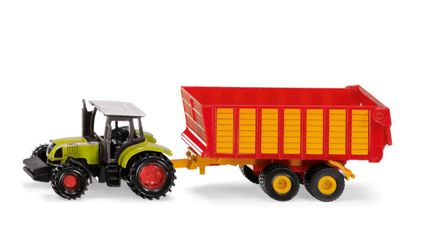 1:87 Claas tractor with silage trailer
