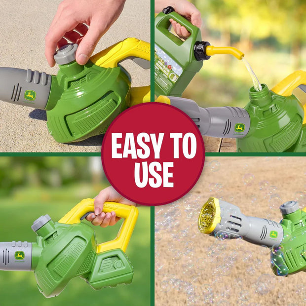 Britains John Deere Bubble Leaf Blower & Refill Can