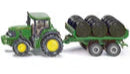1:87 Mini John Deere with Trailer & Bales
