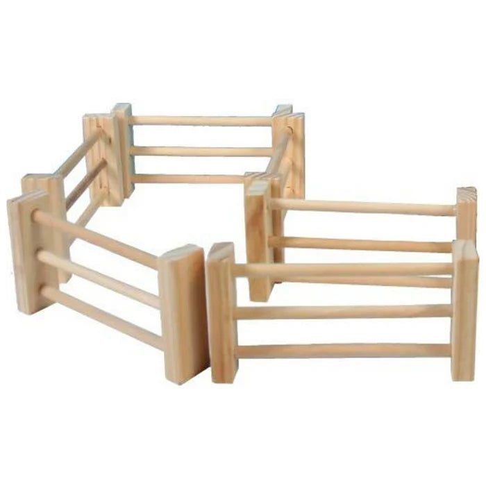 1:32 A pack of 6 sections of wooden fencing.