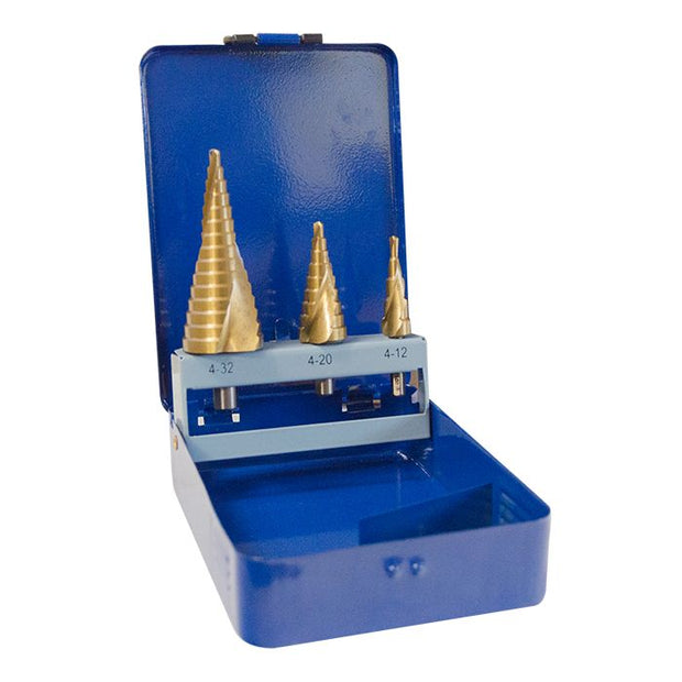 3 Piece HSS Step Drill Set
