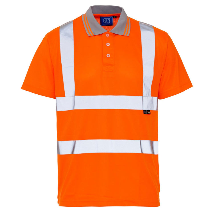 Supertouch Hi Vis Bird Eye Polo Shirt - Orange